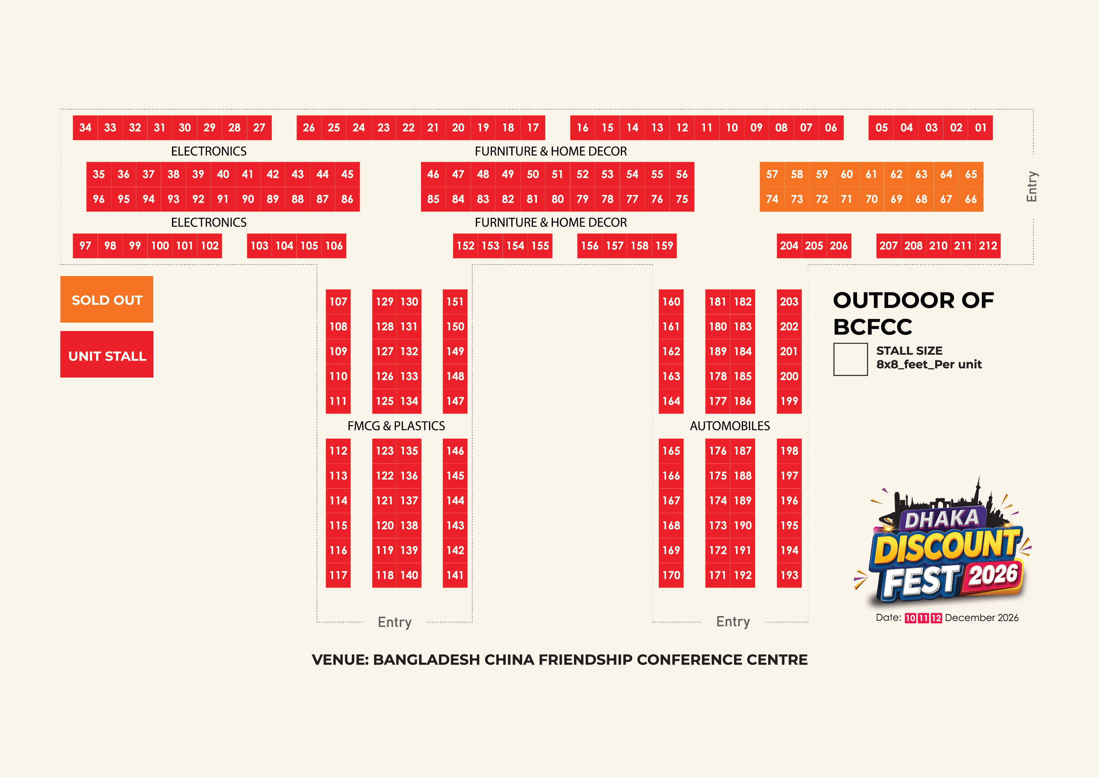 Layout of Discountfest venue
