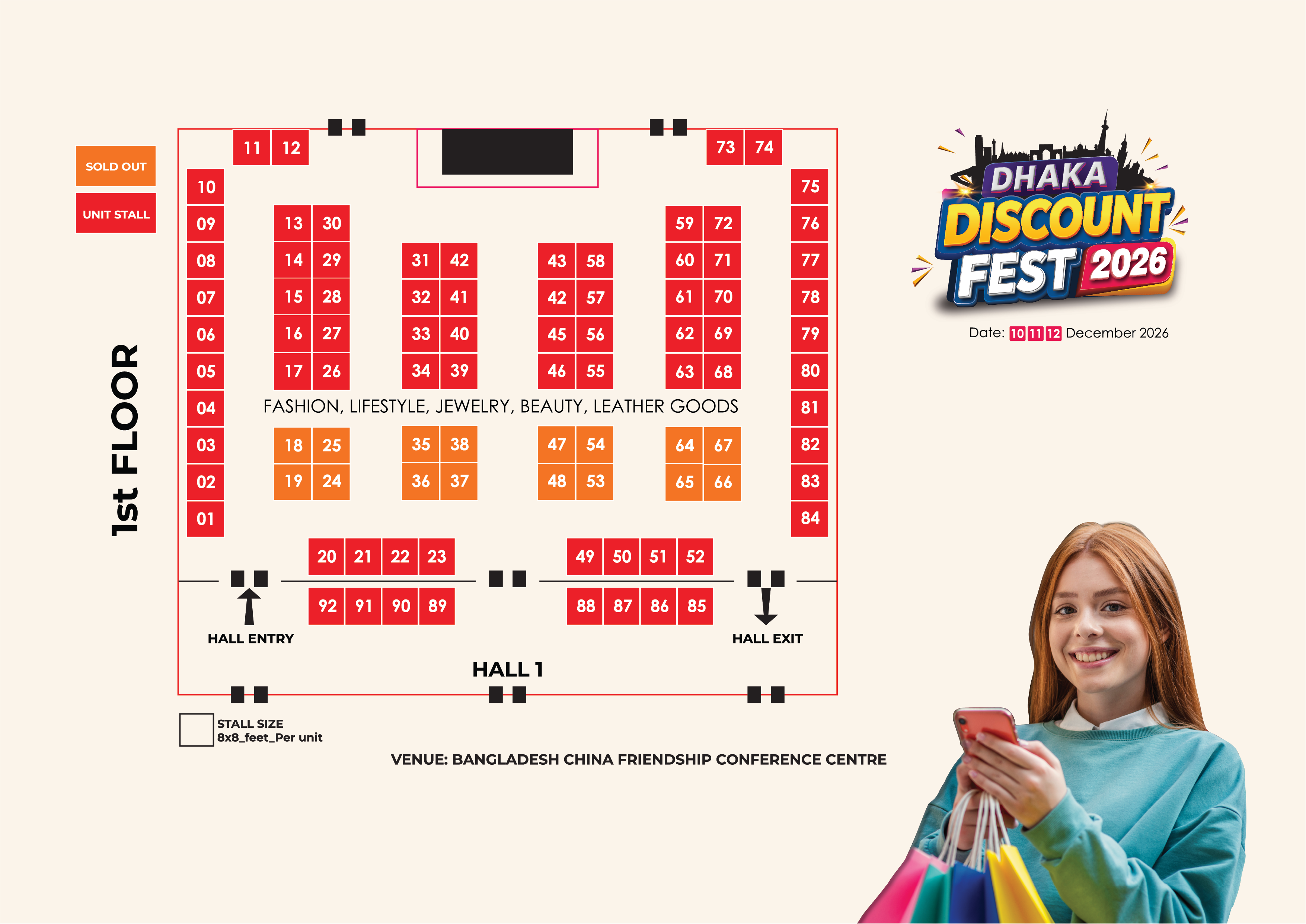 Layout of Discountfest venue