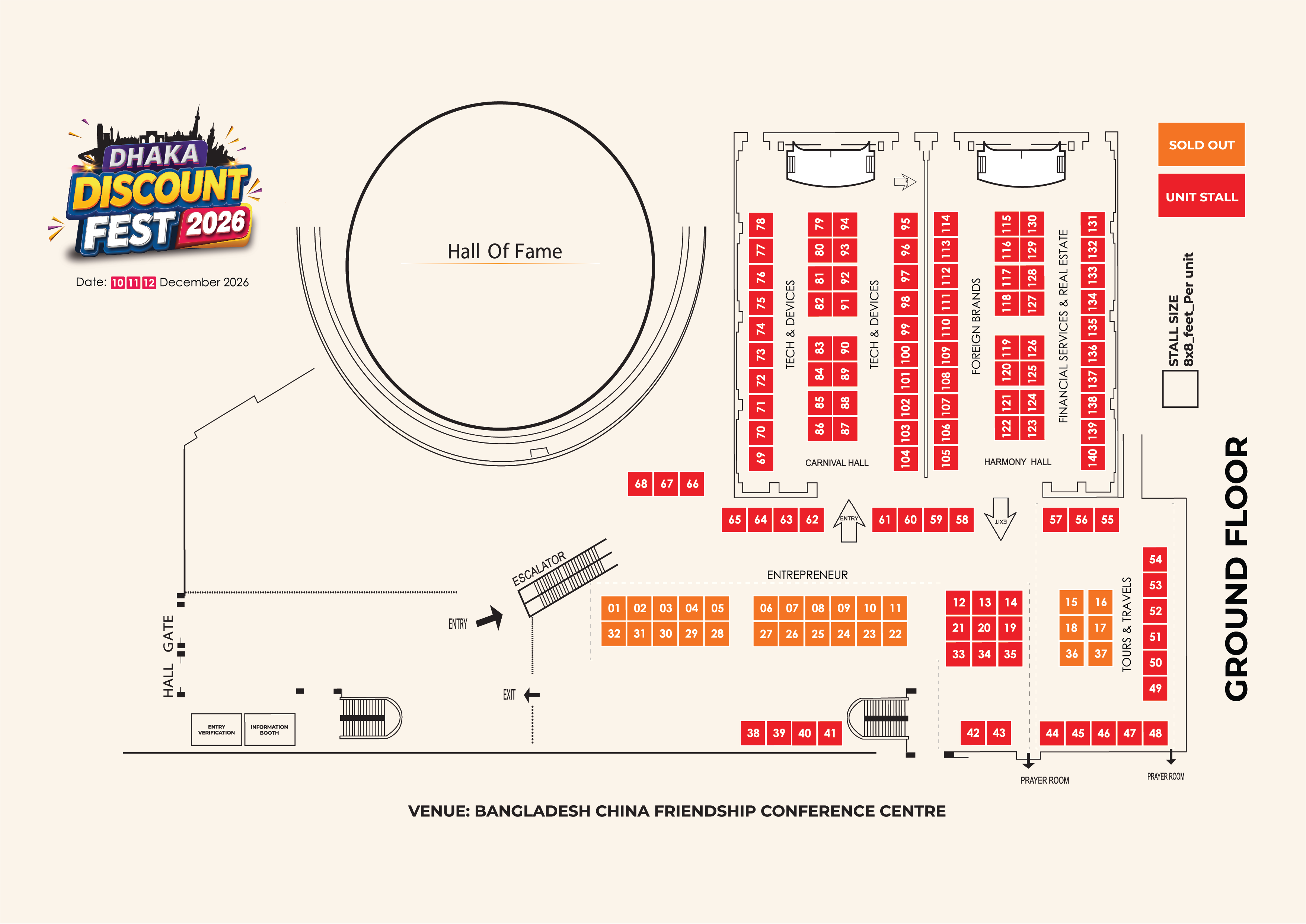 Layout of Discountfest venue