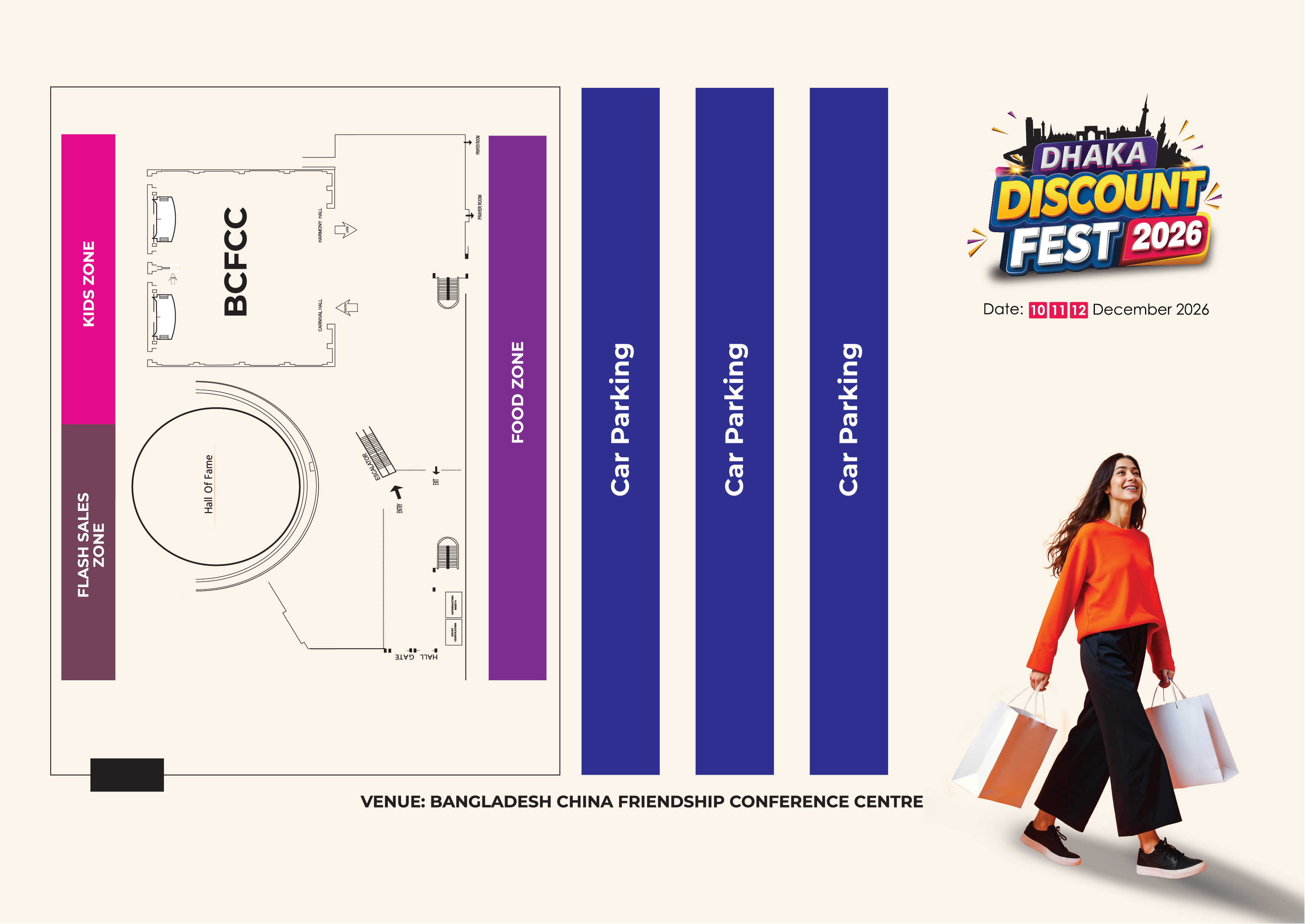 Layout of Discountfest venue